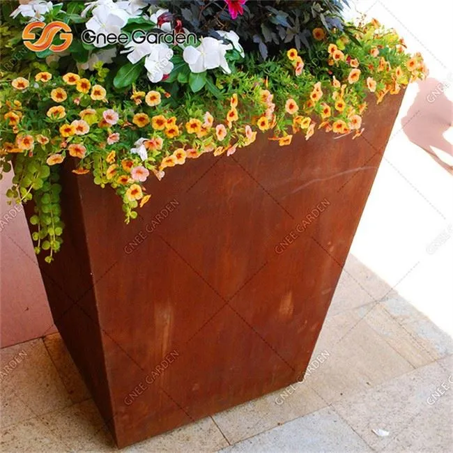Corten Steel small plant pots
