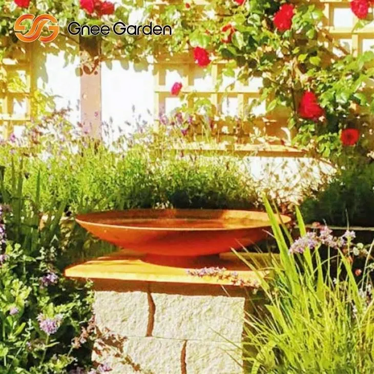 Corten Steel Fire Pit Grill Dual -toiminnolla