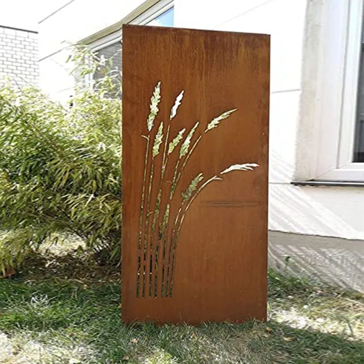 Corten Steel Garden Screen suorakulmainen räätälöity