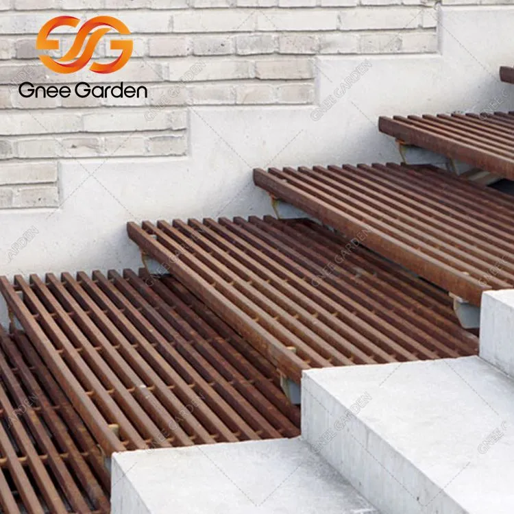 Räätälöidyt säänkestävät teräspuutarhaportaat