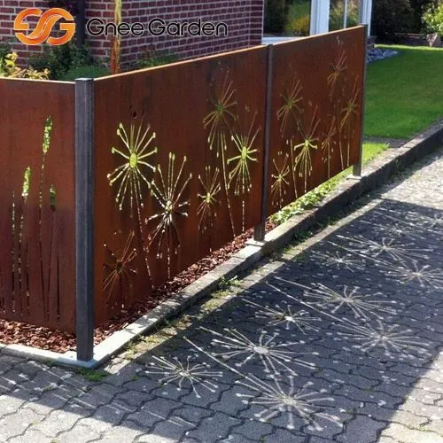 Puutarha Corten Steel Screen -poikulaitos