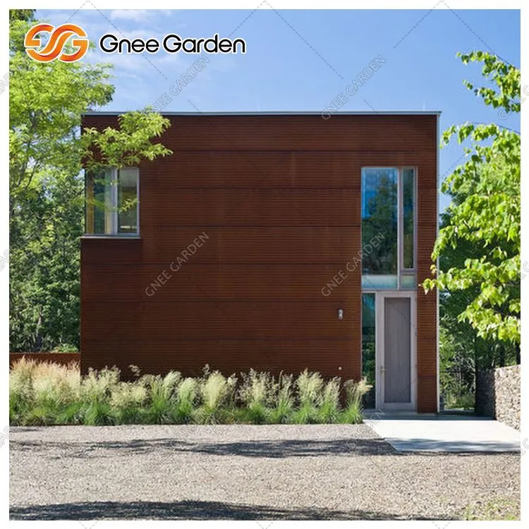 Corten Metal -rakennuksen sisäseinäpaneelit