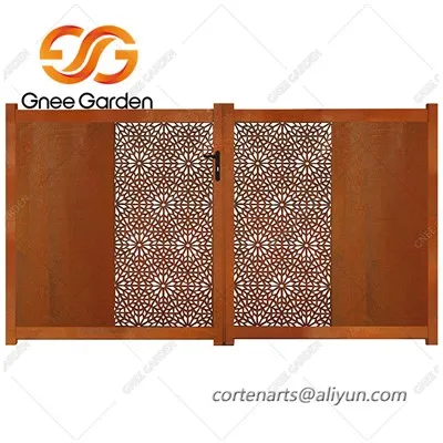 Corten Steel Gardenin metallinen koristeellinen ulkoportti