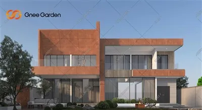 Rusty Corten -metalli ulkoseinämä