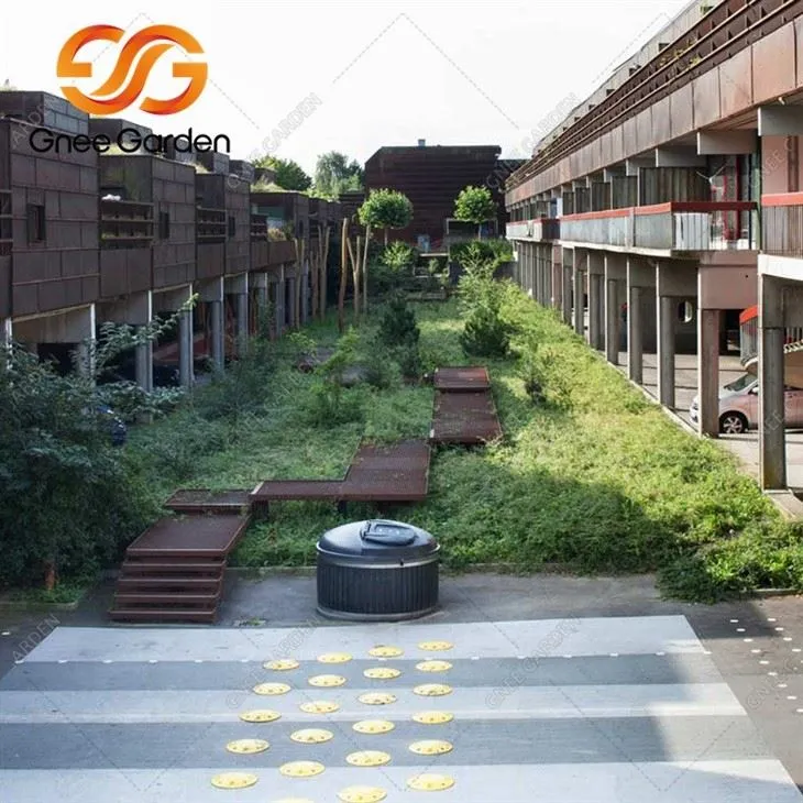 Weathering Steel Garden Stairs